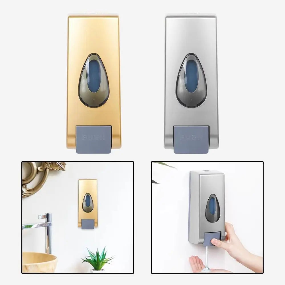 distributeur savon liquide or gris moderne adhésif rechargeable mat