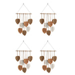 mobile mural boho chic feuilles artificielles marron clair beige blanc
