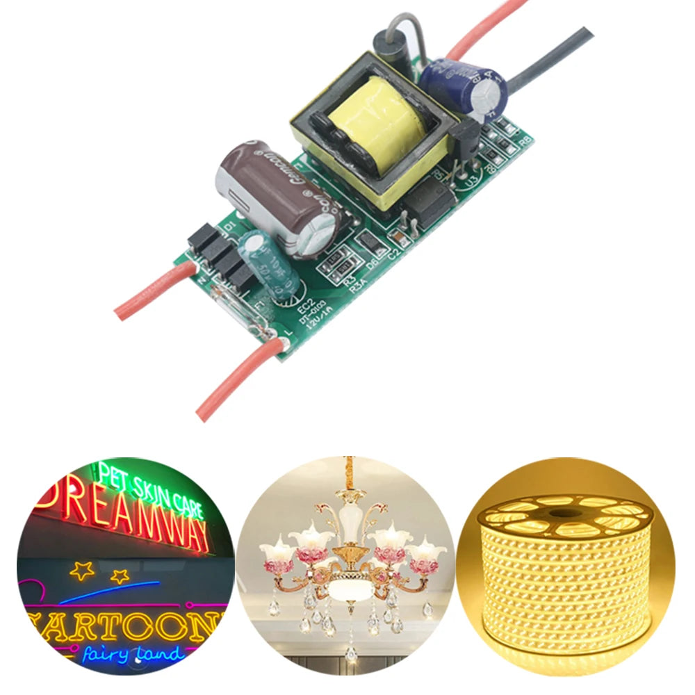 transformateur led 12v 24v alimentation 1a 2a 3a 6w 12w 24w 36w circuits imprimés