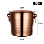 cuves glace acier inoxydable cuivre doré poignées métalliques classique moderne bar cocktails refroidissement 3l