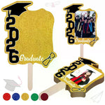 décorations fête graduation fanions pailletés numéros 2026 glue dots pic fixations photos incluses