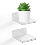Étagère murale transparente pour plantes et téléphone - Support de rangement design pour salon et salle de bain