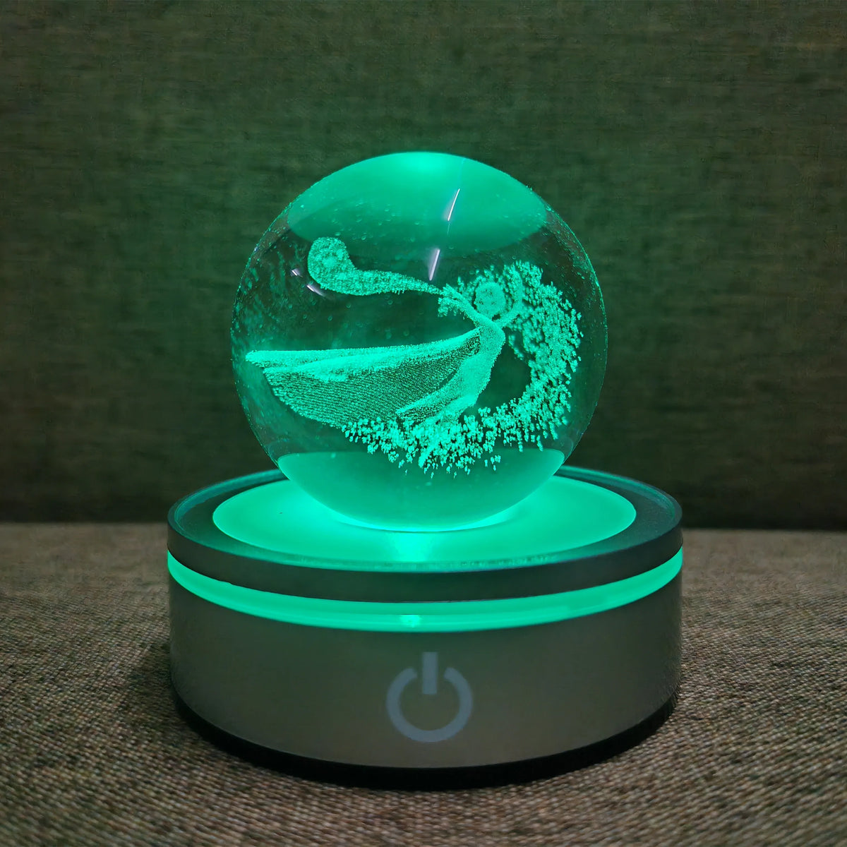 veilleuses boule cristal galactique planètes étoiles moderne lumière led transparentes enfants chambre deco table