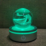 veilleuses boule cristal galactique planètes étoiles moderne lumière led transparentes enfants chambre deco table