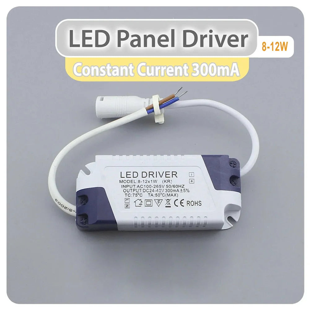 accessoires éclairage led driver 3w 47w 812w 1318w 1824w blanc gris moderne