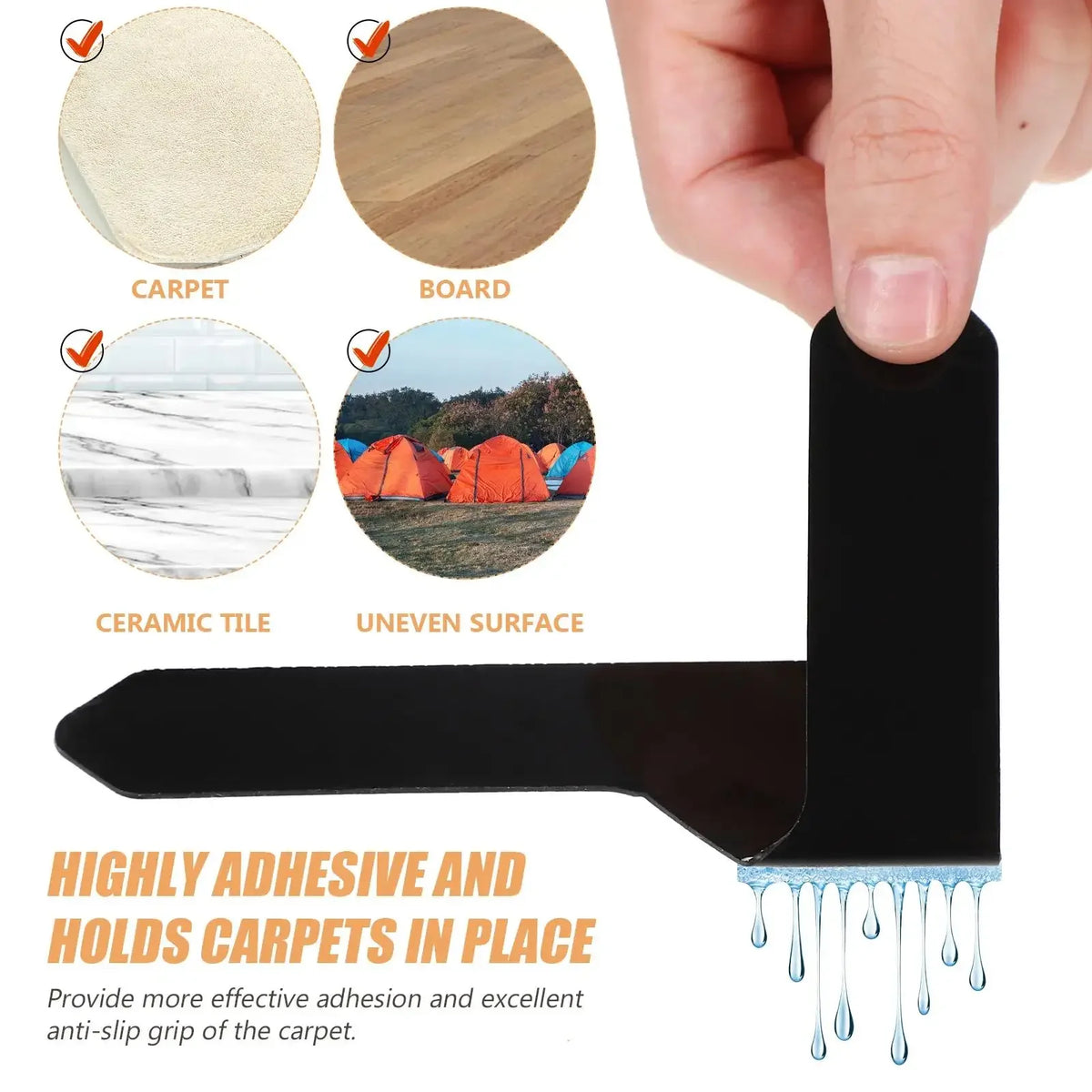 anti dérapant tapis noir beige grips adhésifs moderne minimalisteintérieur salle bain non slip washable