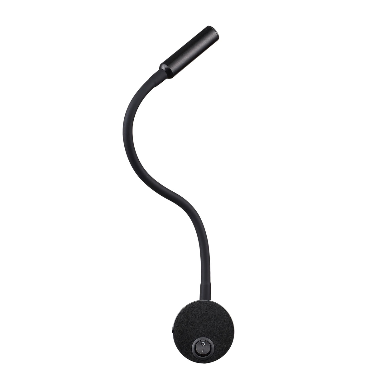 lampe table flexible moderne noir blanc argent fixée mur interrupteur led base minimaliste