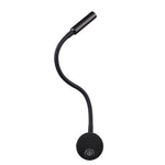 lampe table flexible moderne noir blanc argent fixée mur interrupteur led base minimaliste