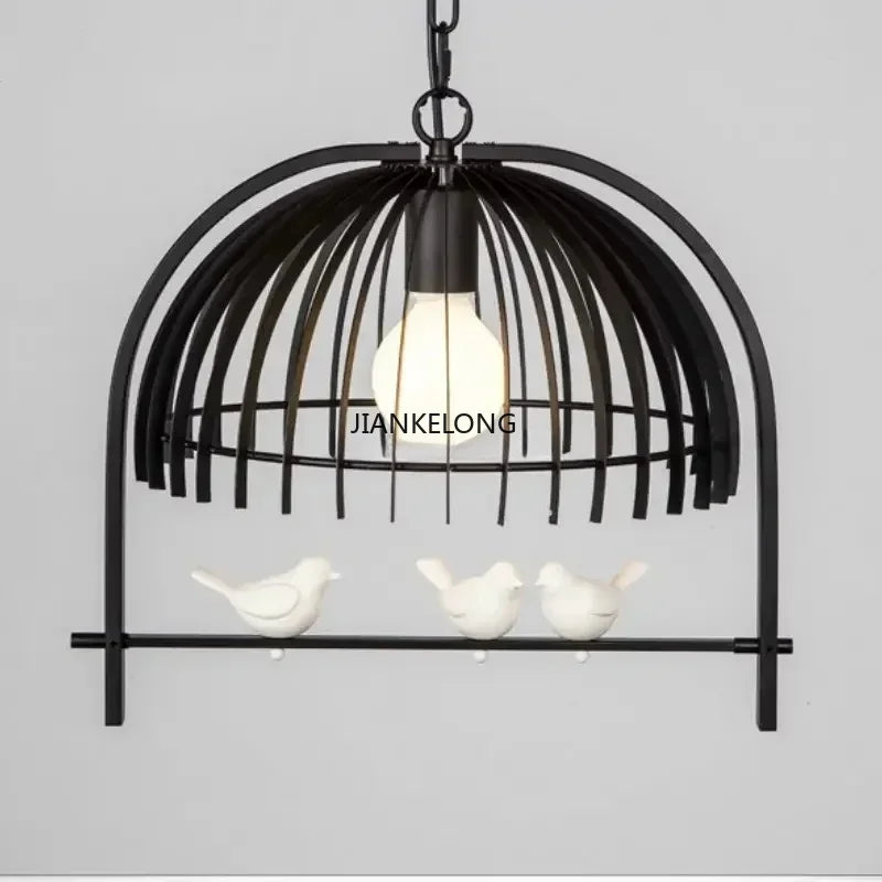 lampe suspendue pendentif blanc noir grille métallique hauteur ajustable moderne rustique chambre salon