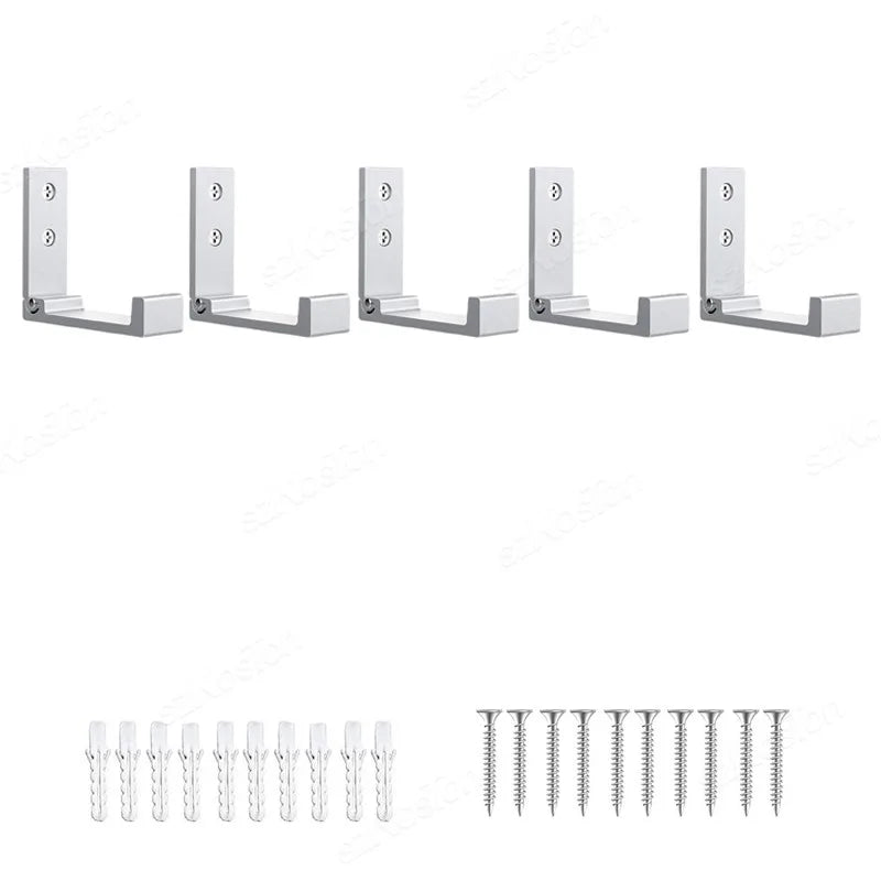 support mural pliable moderne vis fixations noir crochets peignoirs salle bain cuisine gọn lại