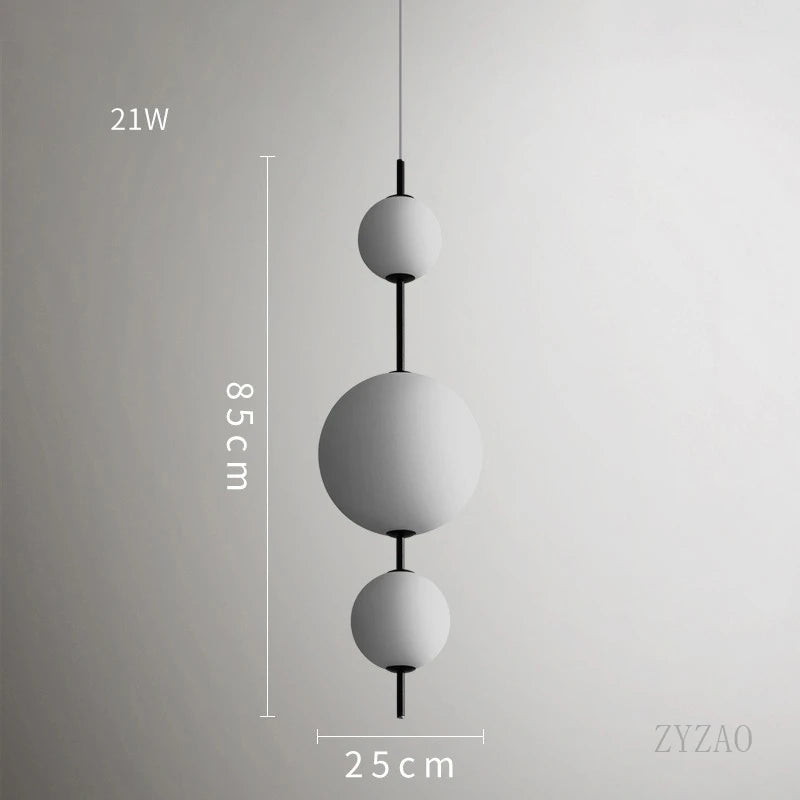 lumière suspendue led moderne minimaliste blanc noir chambre salon étudehôtel