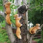 statuette écuireuil résine réaliste détaillée jardin cour décoration animaux pelage queue fournie ornementextérieur