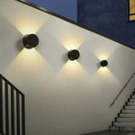 applique murale led moderne noire ip65 éclairage balcon allée porte fixation mur