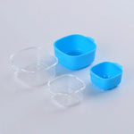 boîtes conservation alimentaires transparentes motifs fruits légumes moderne pratique blanc bleu rouge