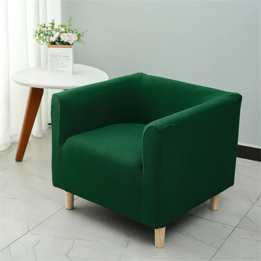 housse canapé fauteuil polyester moderne motif petits points couleurs vert foncé blanc bleu marine