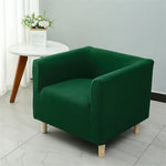 housse canapé fauteuil polyester moderne motif petits points couleurs vert foncé blanc bleu marine