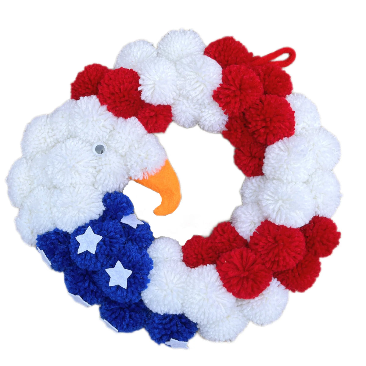 décoration murale rouge blanche bleue étoile coeur pompons halloween saint valentin anniversaire mariage festive