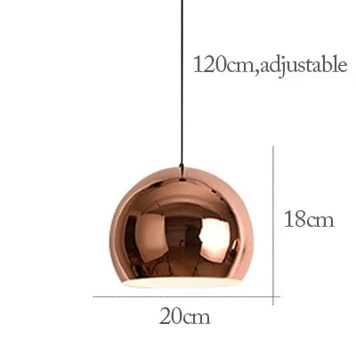 suspension lumineuse moderne rose doré brillante métallique câble noir éclairage scandinave e27