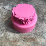 moule silicone rose décorative savon bougie gâteau artisanal floral circulaire reliefs