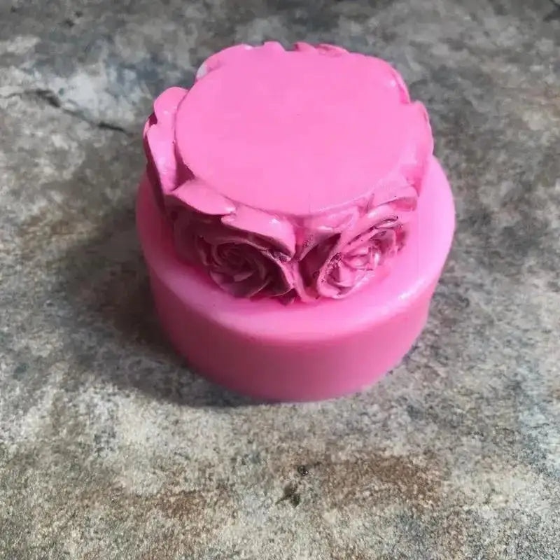 moule silicone rose décorative savon bougie gâteau artisanal floral circulaire reliefs