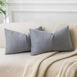 housse coussin velours gris clair solide moderne 45x45cm machine lavable voiture salon chambre