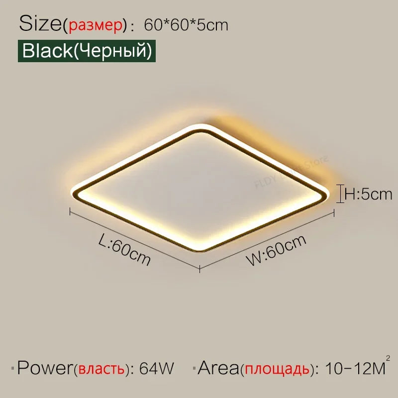 plafonnier led rectangulaire blanc moderne luminaire salon maison intérieur épuré aluminium blanc