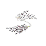 boucles serviette or argent feuilles stylisées anneau décoration table classique set festifs