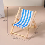 chaise pliante miniature accessoires poupée couleurs vives motifs citrons fraises moderne rayures horizontales