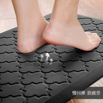 tapis anti fatigue PVC solide gris noir sol moderne antidérapant cuisine intérieurextérieur