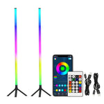 lampe led moderne télécommande bluetooth application vocale 24 touches pied lisse noir blanc