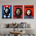 affiche che guevara pop art révolution bleu blanc portrait décoration murale moderne