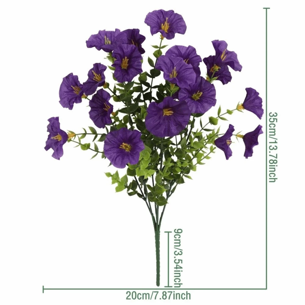 bouquet artificiel violet vert moderne décoration intérieur vase beige feuilles vertes anniversaire mariage