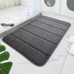 tapis sol gris rayures horizontales moderne antidérapant absorbant lavable machine confortable salon chambre