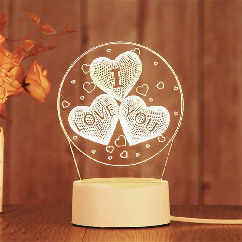 lampe 3d veilleuse led animal compagnie moderne base plate blanc