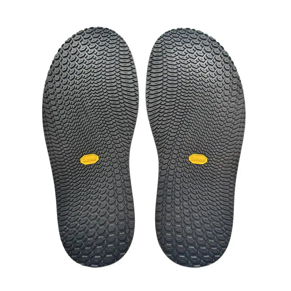 semelles sport antidérapantes résistantes hexagonales noires jaunes texturées minimalistes bricolage réparation chaussures travailleurs