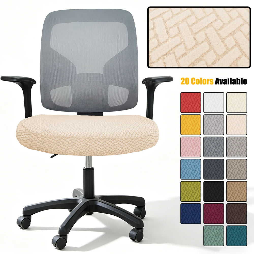 housse chaise polyester vert gris beige moderne tissé 46 53 cm