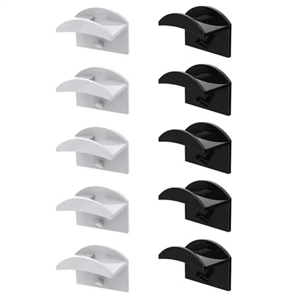 supports stockage murals adhésifs casquettes rouges noires brodées minimalistes 10 pièces