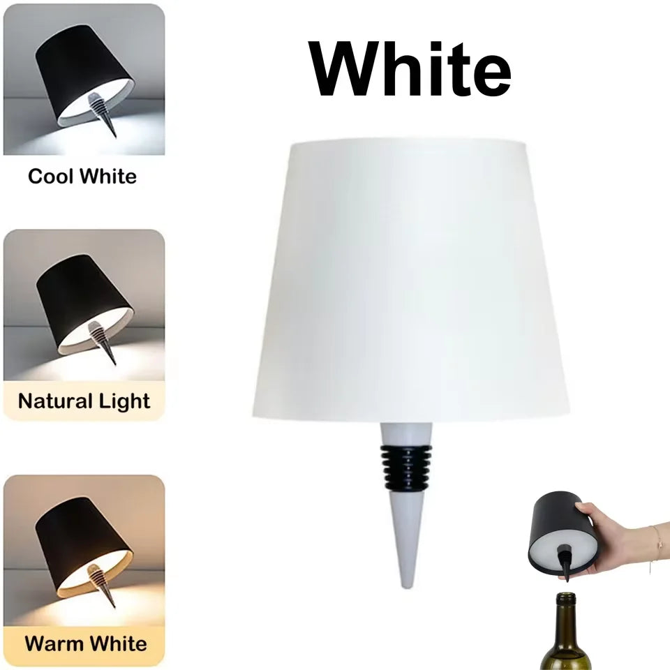 lampe rechargeable led transparente moderne adhésive noir blanc ambiance camping