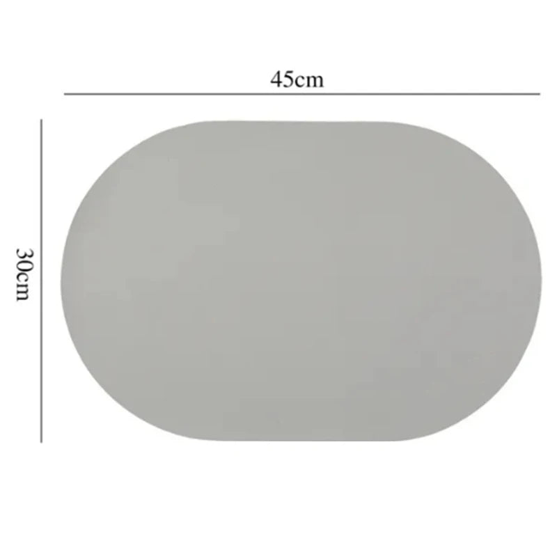 tapis table moderne marron beige bleu clair noir imperméable résistant l'huile uni sans fixation