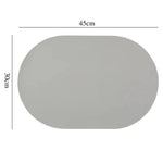 tapis table moderne marron beige bleu clair noir imperméable résistant l'huile uni sans fixation