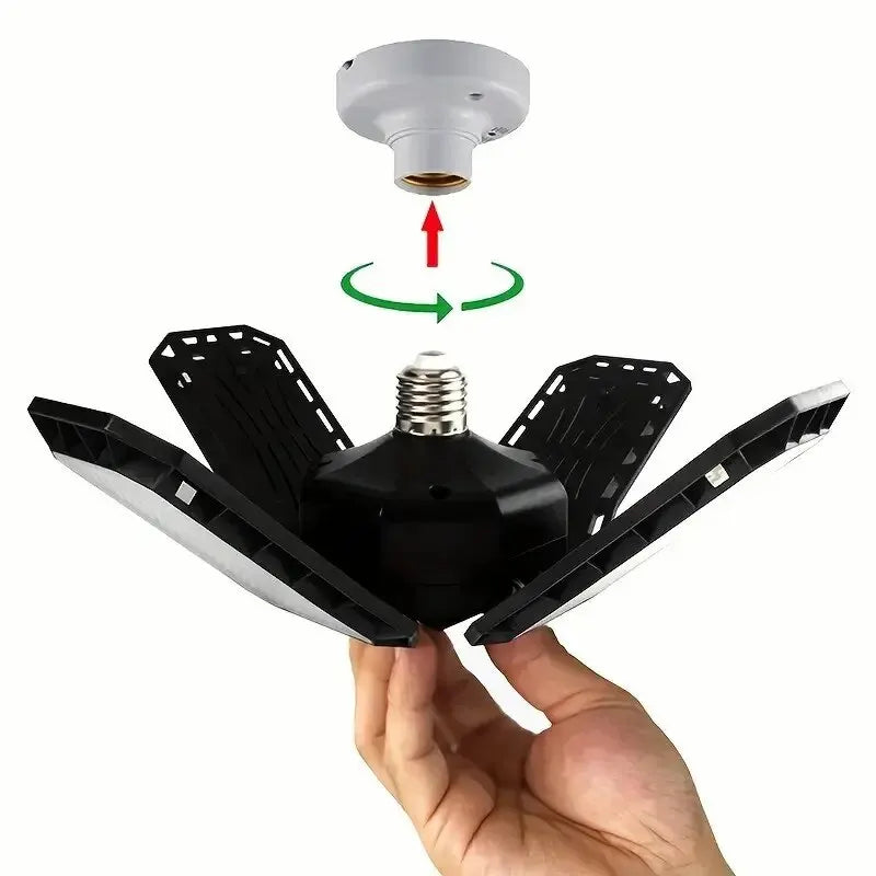 lampe pliable moderne noire plissée base E27 réglable intérieur 50000h
