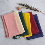 serviettes coton unies réutilisables classiques beige rose vert bleu marine table maison party