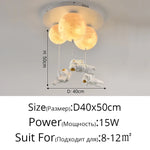 suspension lumineuse moderne astronautes lune blanc doré acrylique métal toucher interrupteur led 18cm 20cm