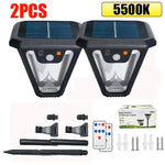 lampes solaires extérieures détecteur radar moderne ip65 led rechargeables télécommande