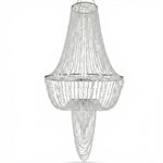 chandelier cristal transparent argenté élégant luxueux baroque suspension diametre 60cm hauteur 120cm