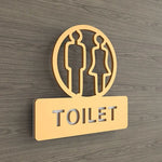 Panneau de toilette bleu ciel pour espaces professionnels
