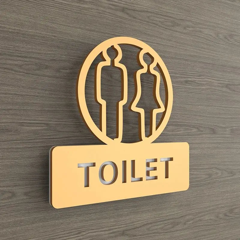 Panneau de toilette bleu ciel pour espaces professionnels