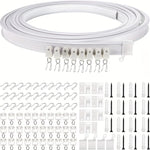 rails rideau flexible noir blanc rouleaux crochets supports vis ancrages plâtre moderne fonctionnel