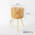 paniers pieds tressés moderne rustique plantes artificielles naturel beige clairextérieur patio jardin