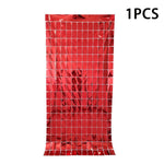 rideau lumineux carré moderne mosaïque brillante rouge blanc argent or anniversaire noël mariage festif